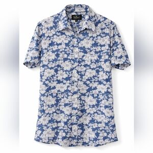 Nat Nast Luxury Tropical Floral Cotton Shirt Men’s L Resort Vacation Coastal